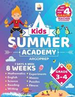 Kids Summer Academy by ArgoPrep - Grades 3-4: 8 Weeks of Math, Reading, Science, Logic, and Fitness Online Access Included Prevent Summer Learning Loss