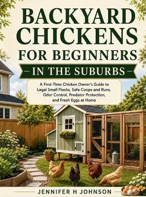 Backyard Chickens for Beginners in the Suburbs: A First-Time Chicken Owner's Guide to Legal Small Flocks, Safe Coops and Runs, Odor Control, Predator Protection, and Fresh Eggs at Home - Jennifer H Johnson - cover