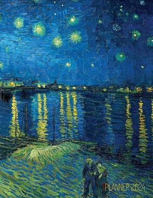 Van Gogh Art Planner 2023: Starry Night Over the Rhone Organizer Calendar Year January-December 2023 (12 Months) - Shy Panda Press - cover