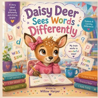 Daisy Deer Sees Words Differently A Story about learning differently and shining bright - Willow Harper - cover