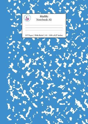 Marble Notebook A5: Blue Marble Wide Ruled Journal - Young Dreamers Press - cover