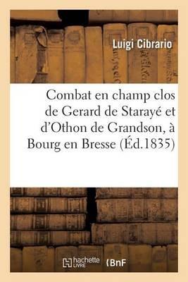 Combat En Champ Clos, À Bourg En Bresse - Luigi Cibrario - cover