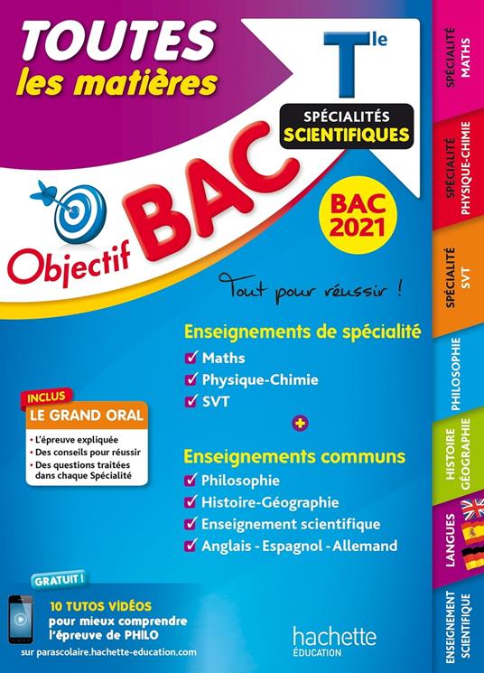 Objectif Bac - Term Enseignements communs + Spécialités Maths-Physique-Chimie-SVT BAC 2021