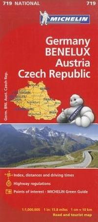 Germany, Benelux, Austria, Czech Republic - Michelin National Map 719: Map - Michelin - cover