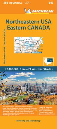 Northeastern USA Eastern Canada 1:2.400.000