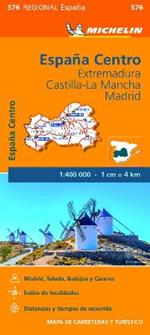 España Centro. Extremadura. Castilla-La Mancha. Madrid. 1:400.000