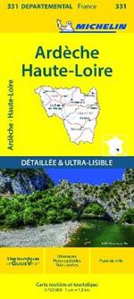 Ardeche, Haute-Loire - Michelin Local Map 331