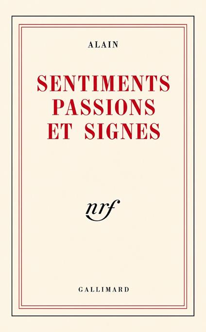 Sentiments, passions et signes