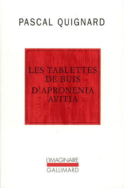 Les Tablettes de buis d'Apronenia Avitia