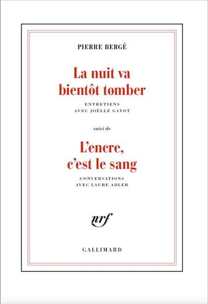 La Nuit va bientôt tomber suivi de L’encre, c’est le sang