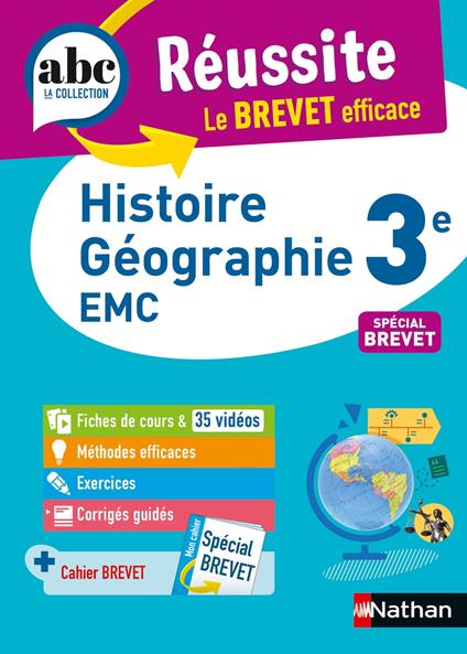Histoire-Géographie-EMC (Enseignement moral et civique) 3e - ABC Réussite - Le Brevet efficace - Cours, Méthode, Exercices - Brevet 2026 - EPUB