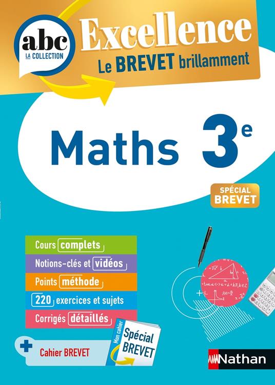 Maths 3e - ABC Excellence - Le Brevet brillamment - Cours, Méthode, Exercices - Brevet 2026 - EPUB