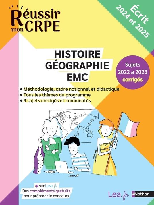 Ebook - CRPE 2024-2025 Histoire Géographie EMC épreuve écrite d'application + sujets corrigés et ressources en ligne