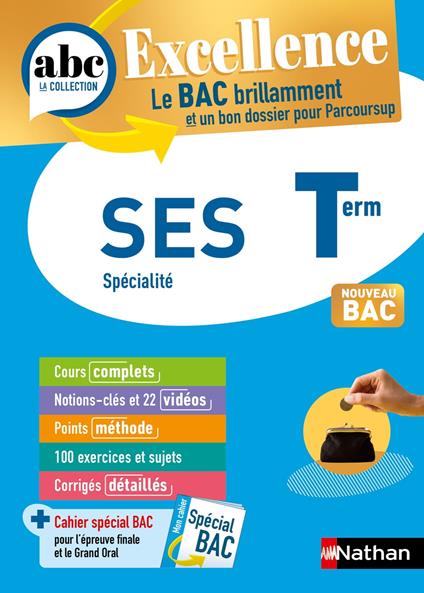 SES Terminale - ABC Excellence - Bac 2026 - Enseignement de spécialité Tle - Cours complets, Notions-clés et vidéos, Points méthode, Exercices et corrigés détaillés - EPUB