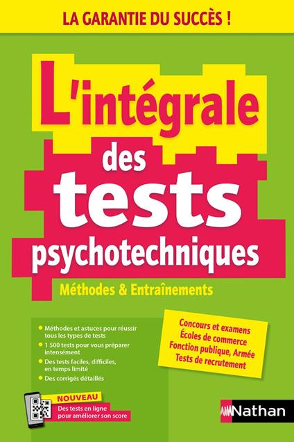 L'intégrale des tests psychotechniques - Méthodes et entrainements - 2024 - ePUB