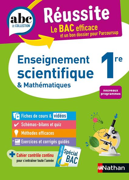 Enseignement scientifique + Maths 1re - ABC Réussite - Bac 2026 - Programme de première 2025-2026 - Enseignement commun - Cours, Méthode, Sujets et Corrigés guidés - EPUB