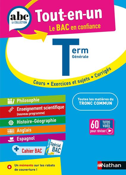 ABC Tout en un Tle - Toutes les matières du tronc commun Terminale - Bac 2026 - Philosophie, Enseignement scientifique, Histoire-Géographie, Anglais, Espagnol + Cahier spécial Bac - EPUB
