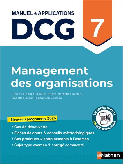 DCG 7 - Management des organisations - Manuel & Applications - Nouveau programme 2026 - EPUB