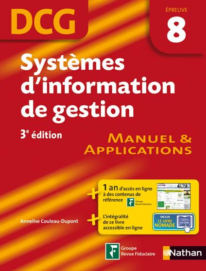 Systèmes d'information de gestion épreuve 8 DCG Manuel et Applications Format : ePub 2 DCG Livre