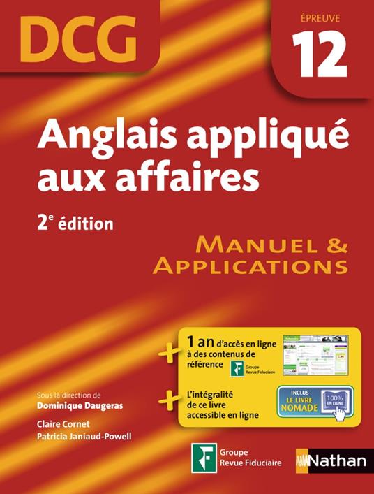Anglais appliqué aux affaires - épreuve 12 - DCG manuel Format : ePub 2 DCG Livre