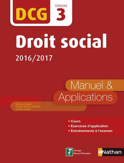 Droit social - Manuel et applications - DCG 3 (E-PUB 2) - 2016