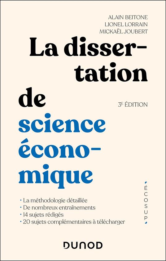 La dissertation de science économique - 3e éd.