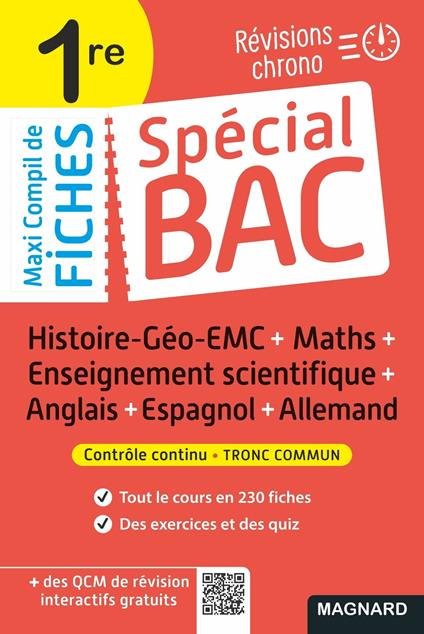 Spécial Bac Maxi Compil de Fiches contrôle continu 1re BAC 2024