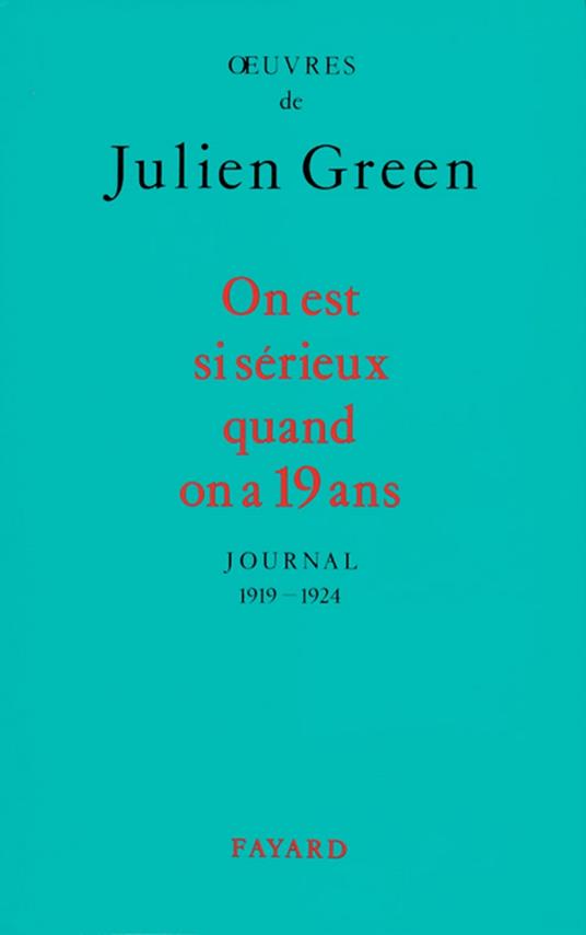 On est si sérieux quand on a 19 ans