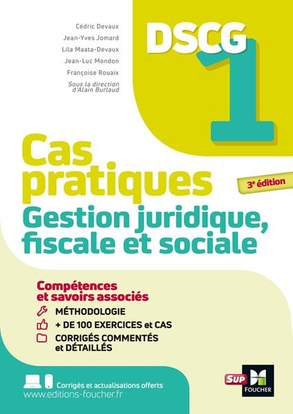 DSCG 1 - Gestion juridique fiscale et sociale - Cas pratiques 2025-2026