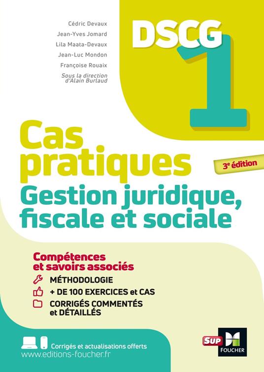 DSCG 1 - Gestion juridique fiscale et sociale - Cas pratiques 2025-2026