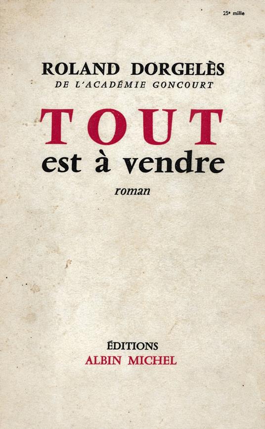 Tout est à vendre