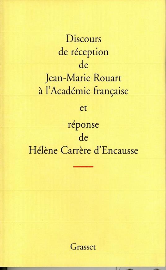 Discours de réception à l'Académie française