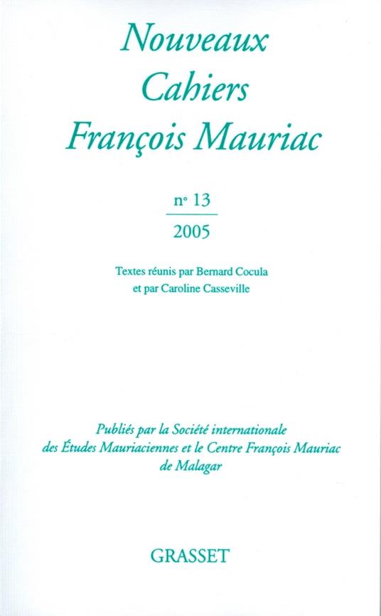 Nouveaux cahiers de François Mauriac N°13
