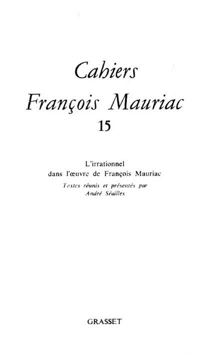 Cahiers numéro 15 (1988)
