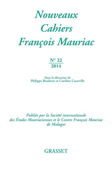 Nouveaux cahiers François Mauriac n°22