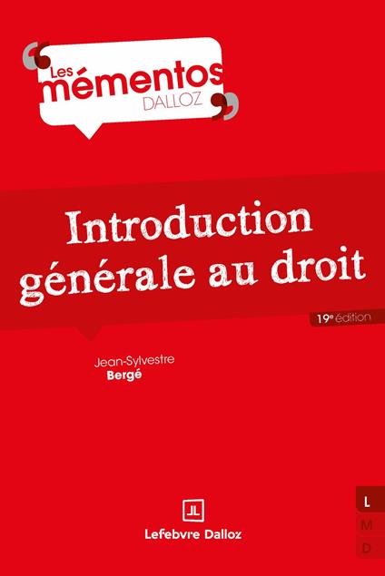 Introduction générale au droit 19ed