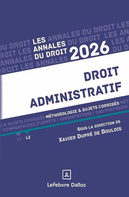 Annales du droit 2026 - Droit administratif