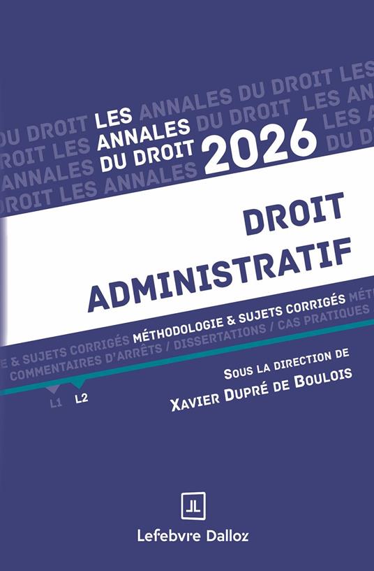 Annales du droit 2026 - Droit administratif