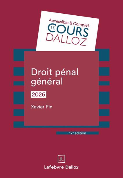 Droit pénal général 2026 17ed