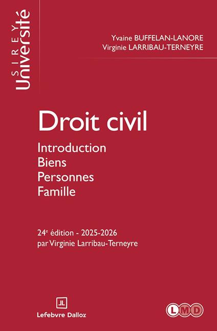 Droit civil 2025-2026 24ed - Introduction Biens Personnes Famille