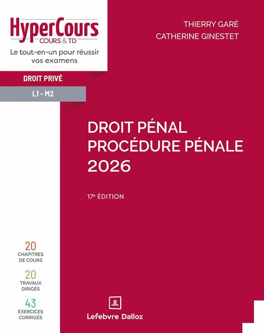Droit pénal. Procédure pénale 2026 17ed