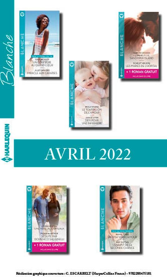 Pack mensuel Blanche - 10 romans + 2 gratuits (Avril 2022)