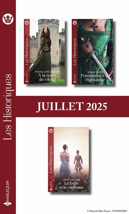 Pack mensuel Les Historiques - 3 romans (Juillet 2025)