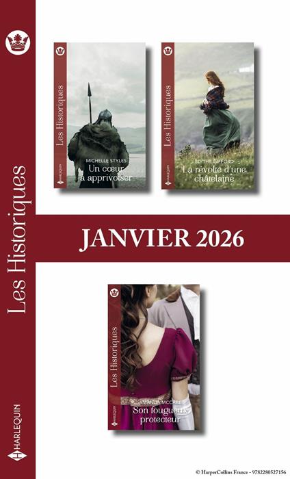 Pack mensuel Les Historiques - 3 romans (Janvier 2026)