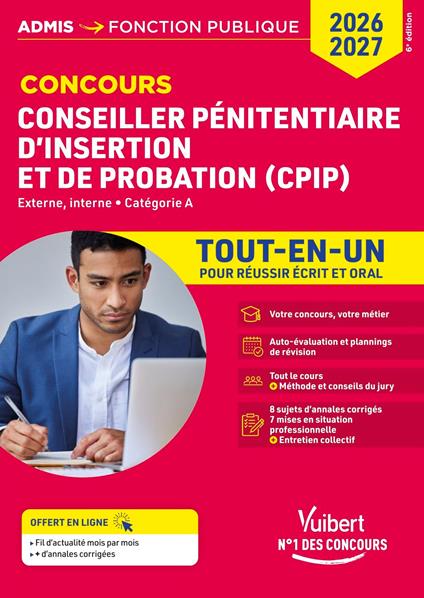 Concours Conseiller pénitentiaire d'insertion et de probation (CPIP) - Catégorie A - Tout-en-un