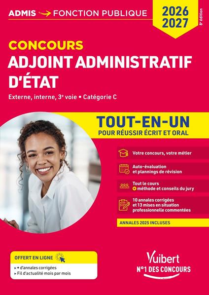 Concours Adjoint administratif d'État - Catégorie C - Tout-en-un