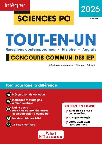 Sciences Po - Concours commun des IEP 2026 - Tout-en-un