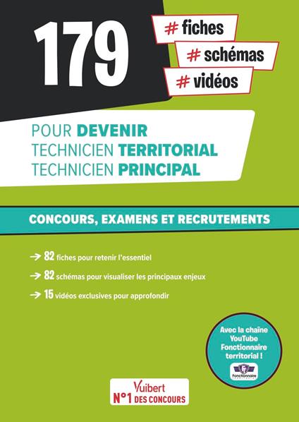 179 fiches, schémas et vidéos pour devenir technicien territorial, technicien principal