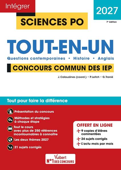 Sciences Po - Concours commun des IEP 2027 - Tout-en-un