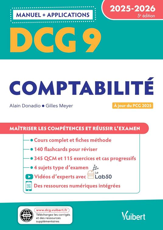 DCG 9 - Comptabilité : Manuel et Applications 2025-2026